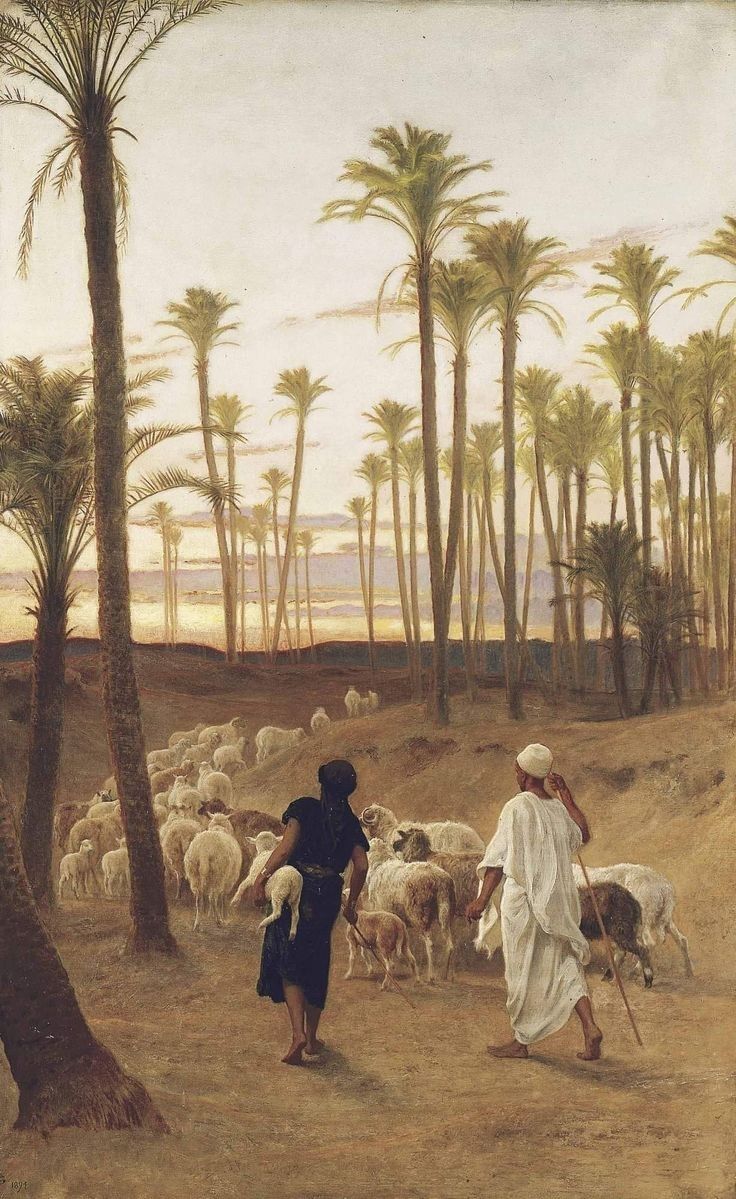 A pastoral scene in golden light